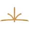 Ekena Millwork Davenport Rough Sawn Timber Gable Bracket, Western Red Cedar, 96"W x 48"H x 4"D x 4"F, 12/12 Pitch GBW096X48X0404DAV00RWR - alternate 1